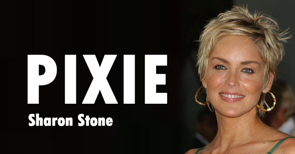 Cabelo curto feminino Pixie Sharon Stone