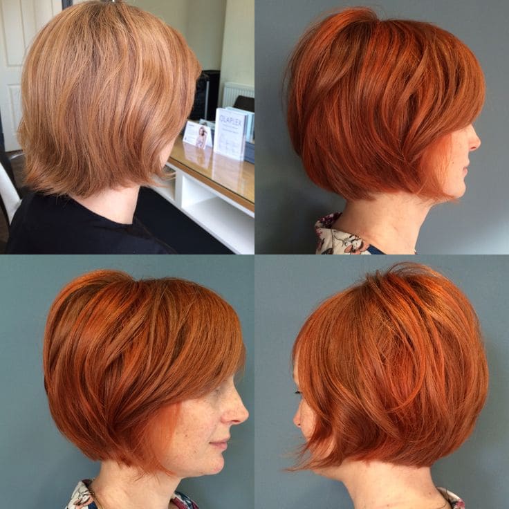 Antes e depois no corte de cabelo e na coloração