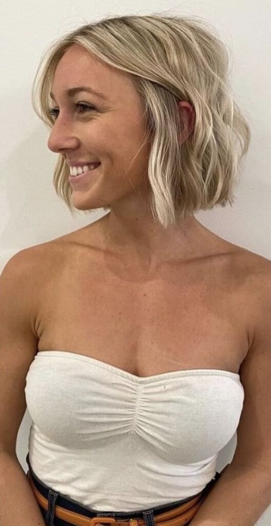 Depois cabelos curtos